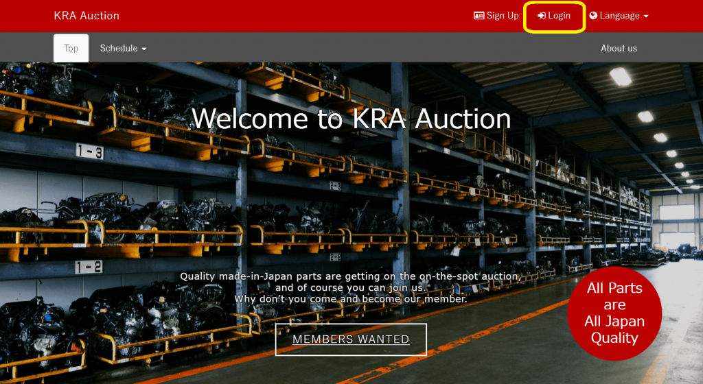 KRA Auction login